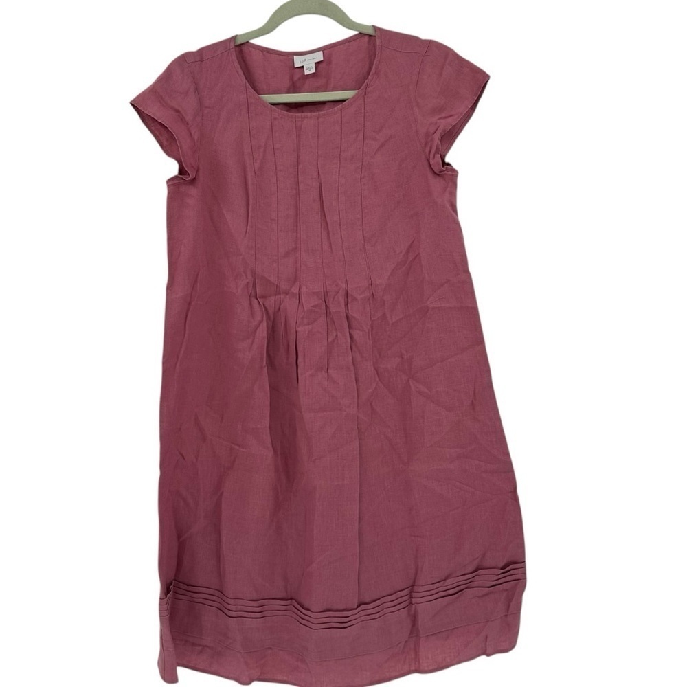 J.Jill Flowy Pink 100% Linen Dress Cool for Summer Size XS Oversized